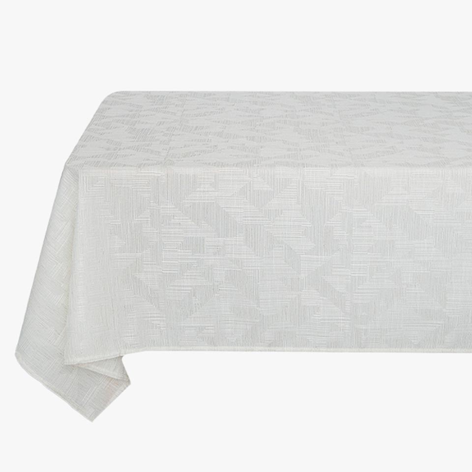 Runner da tavola bianco ricamato pizzo tovaglia floreale festa di nozze tessuto raso – (quadrato 57 x 117 cm
