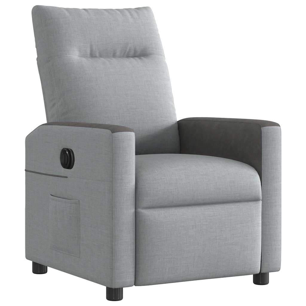 Fauteuil de télévision | Fauteuil inclinable électrique Gris clair Tissu CFW91455 - 4