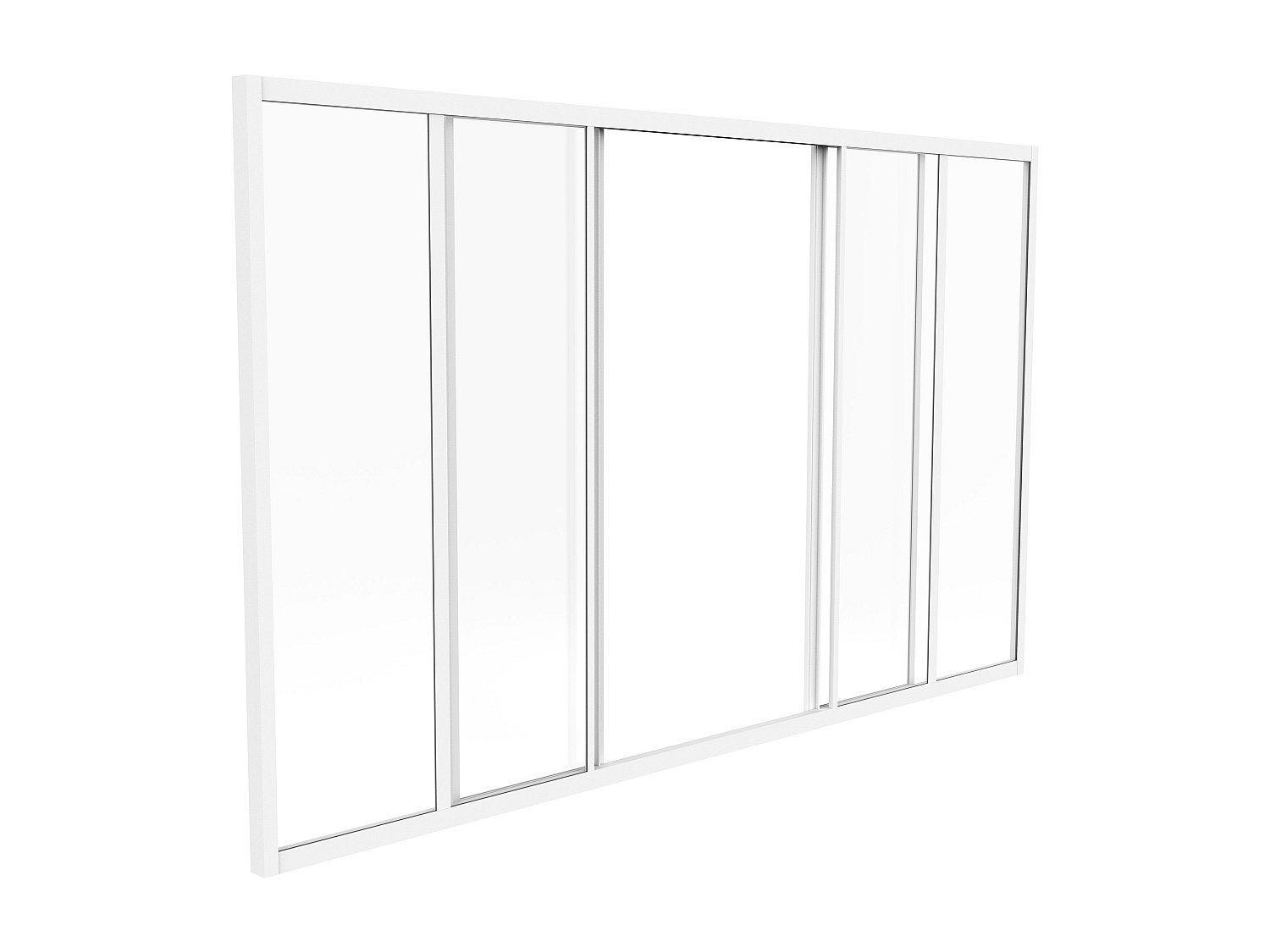 Verrière coulissante en aluminium thermolaqué blanc 180x105 cm - RAVENA - 3