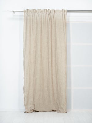 Tende Con Fettuccia Arricciata Melodieux - Set 2 Pezzi, Effetto Lino Beige, 210x140 Cm - Foto 2