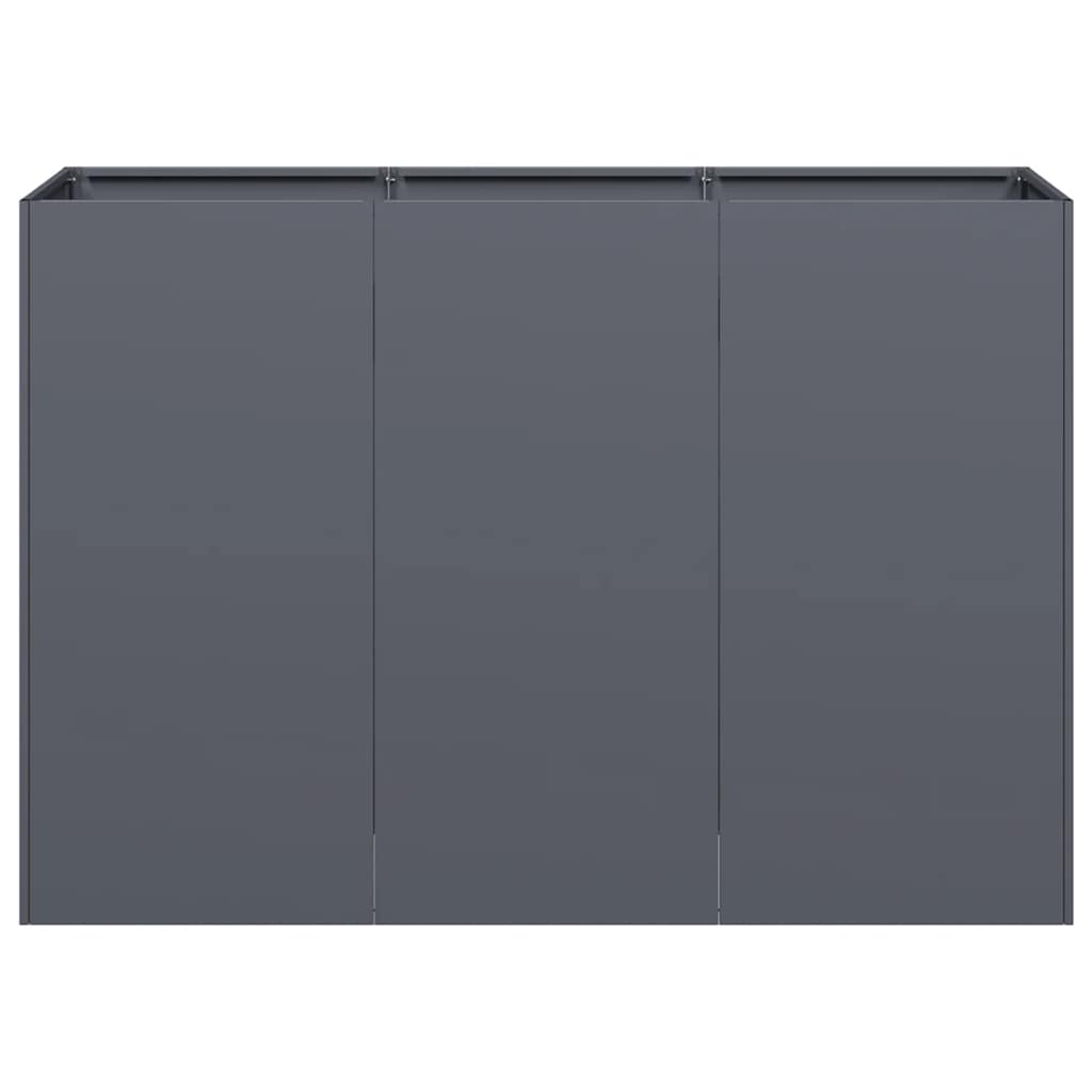 Jardinière，Pot de Fleurs anthracite 120x40x80 cm acier laminé à froid CFW77507 - 4