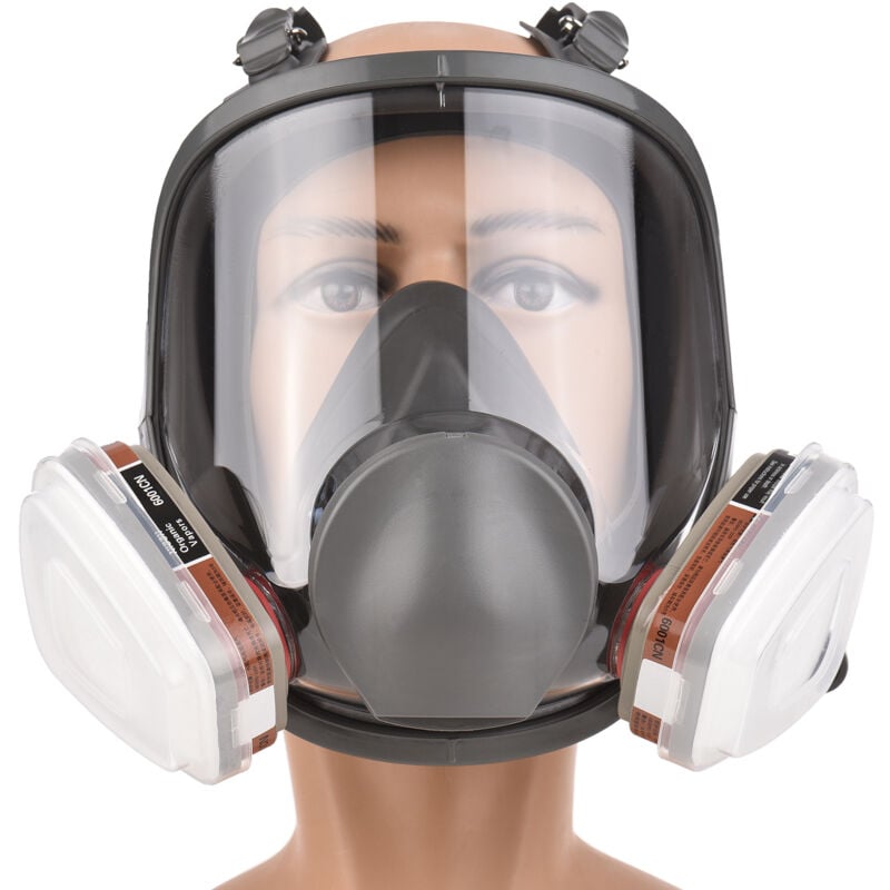 16 en 1Masque à gaz antibuée, respirateur facial intégral, respirateur de pulvérisation de peinture industrielle, filtre de travail de sécurité - 5