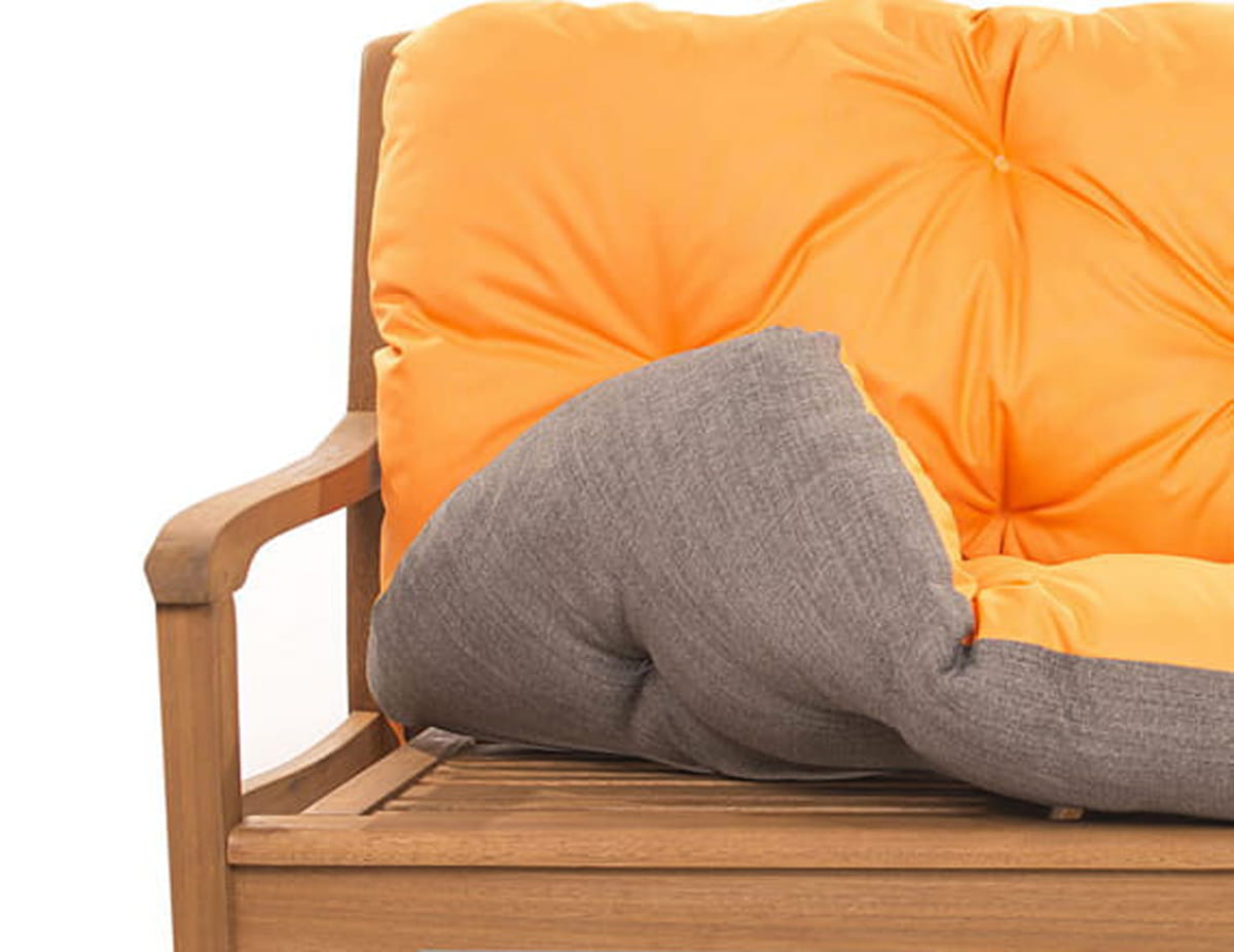 Set Coussins palettes, Assise 120 x 60 et Dossier 120 x 40cm Orange, coussins canapé / coussin pour palette in / extérieur, SETGARDEN - 3