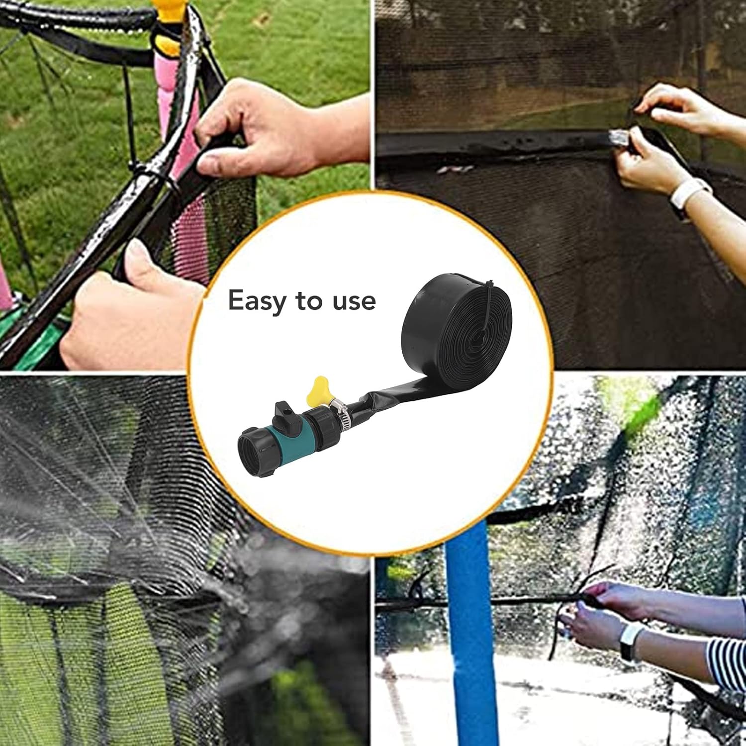 Arroseur de trampoline, adapté aux jeux et aux activités aquatiques, un jouet d'été amusant pour les parcs aquatiques (12 mètres). - 4