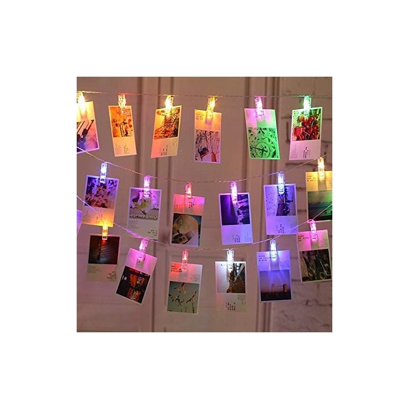 Przypinane lampki LED do wieszania zdjęć, notatek, kartek, notatek i innych rzeczy (80 kolorowych diod LED zasilanych przez USB)