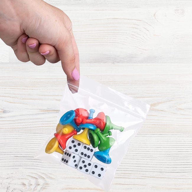 Raylu Paper – Sacchetti in Plastica Richiudibili Trasparenti, 100