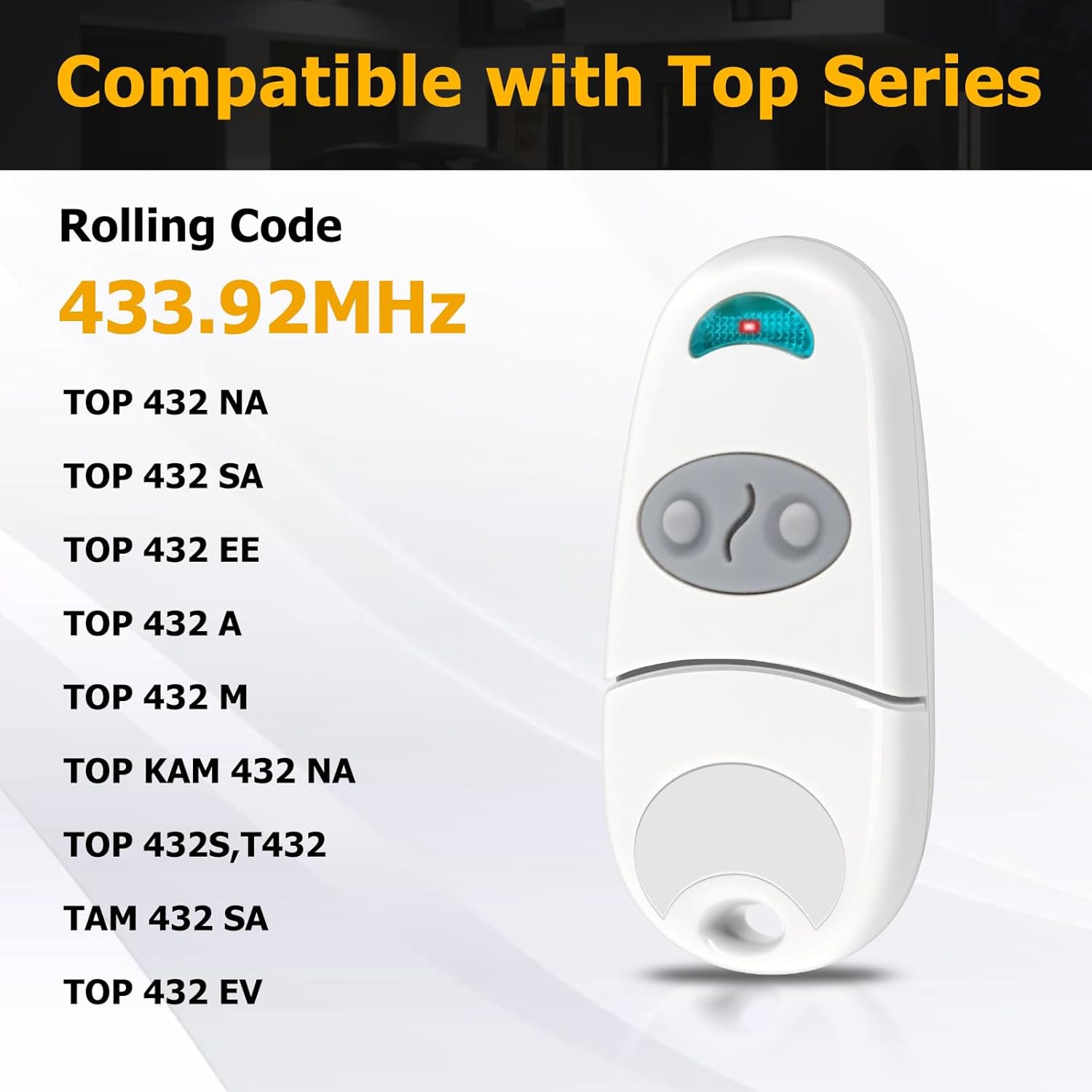 2 Télécommandes Universelles 433,92 MHz - Compatible TOP432EE Et Autres, Portée Jusqu'à 150m, Piles Incluses - 13