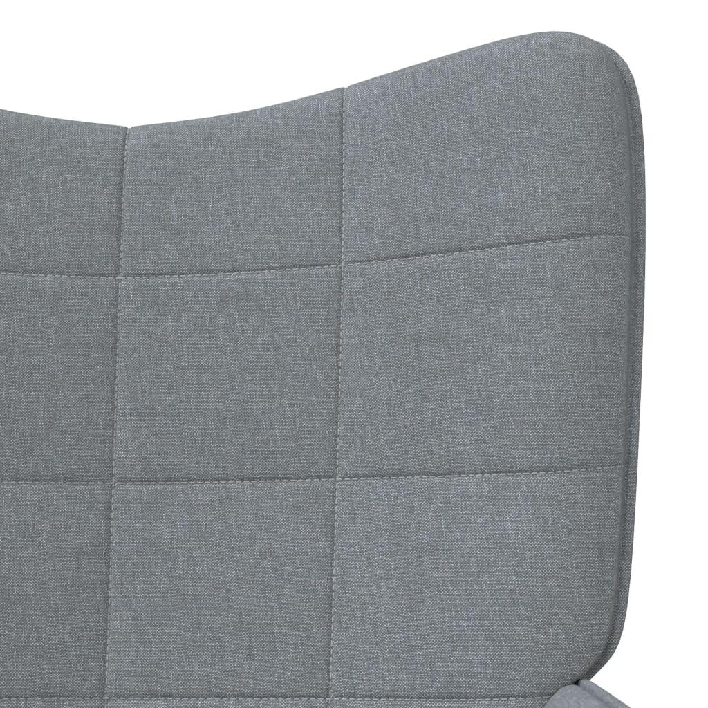 Chaise de relaxation | Fauteuil de relaxation | Chaise de Salon avec tabouret Gris clair Tissu596810 - 6