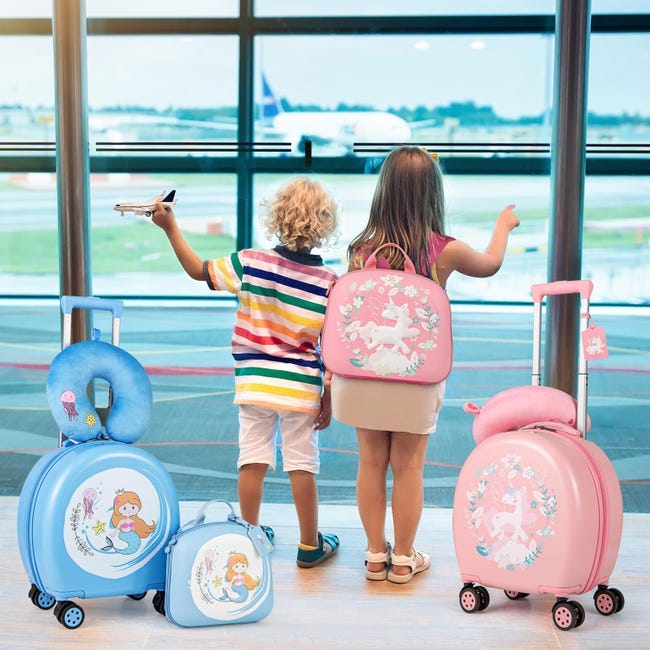 Valigetta Bimbo Set Valigie Bambini Pezzi Trolley 35L Zaino