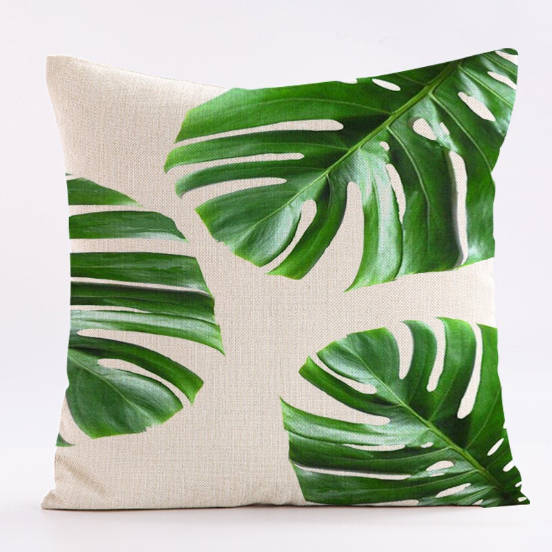 Housse de Coussin Imperméable 45x45 cm, Housse de Coussin de Jardin avec Motif Feuilles, Idéale pour Canapé et Meubles Extérieurs - 3