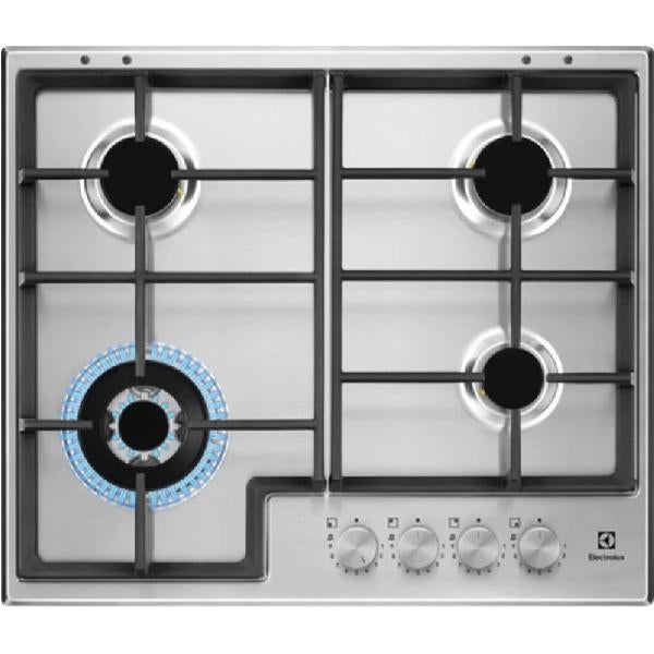 Electrolux Placa De Gas Empotrada Egs64362x De 4 Quemadores En Acero Inoxidable Acero Inoxidable, Leroy Merlin