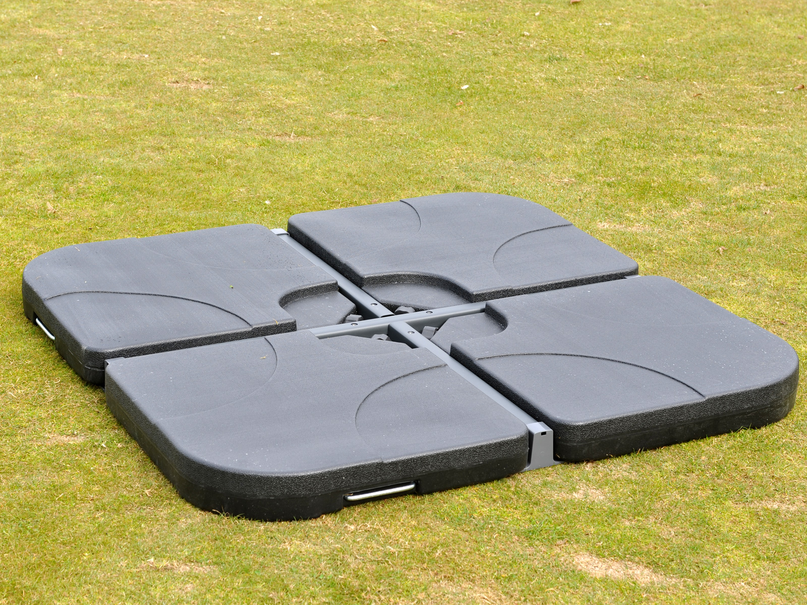 Pied de parasol HWC-F78, support pour parasol déporté/marché, pour croix de pied, à remplir jusqu'à 100kg - 6