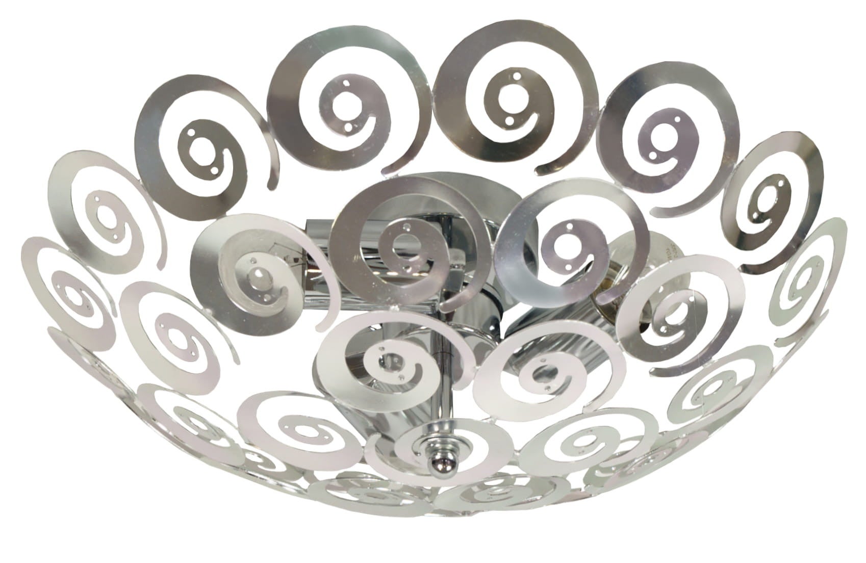 Plafon Volans1 okrągły srebrny 3xE27x40W wym: 10 x 40 cm IP20 metal Candellux