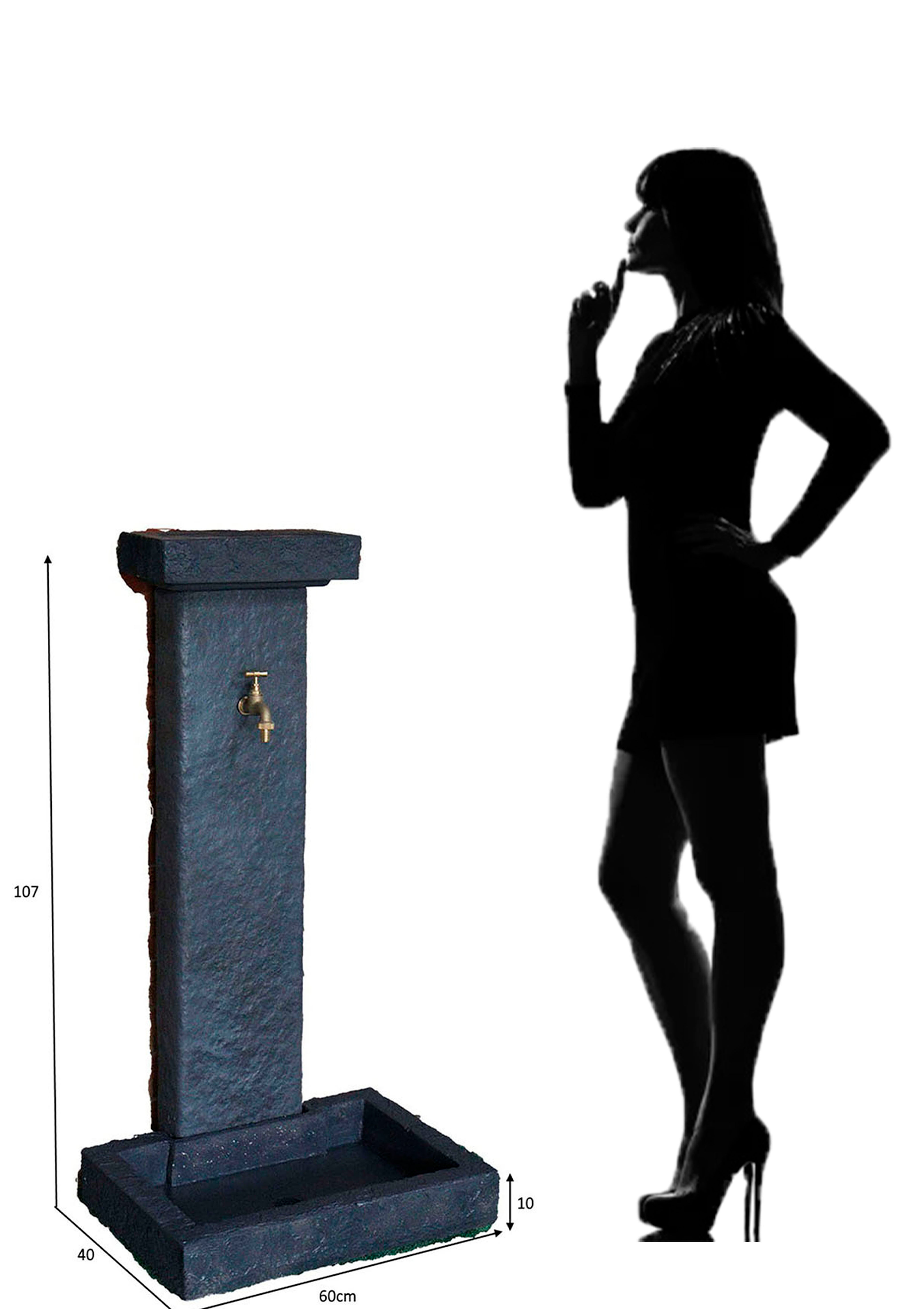 Fontaine Murale RF302 Mesure H107xL60cm - 3