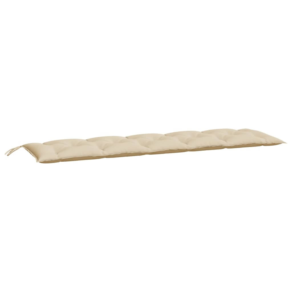 vidaXL Cojines de banco de jardín 2 uds tela Oxford beige 180x50x7 cm - 3
