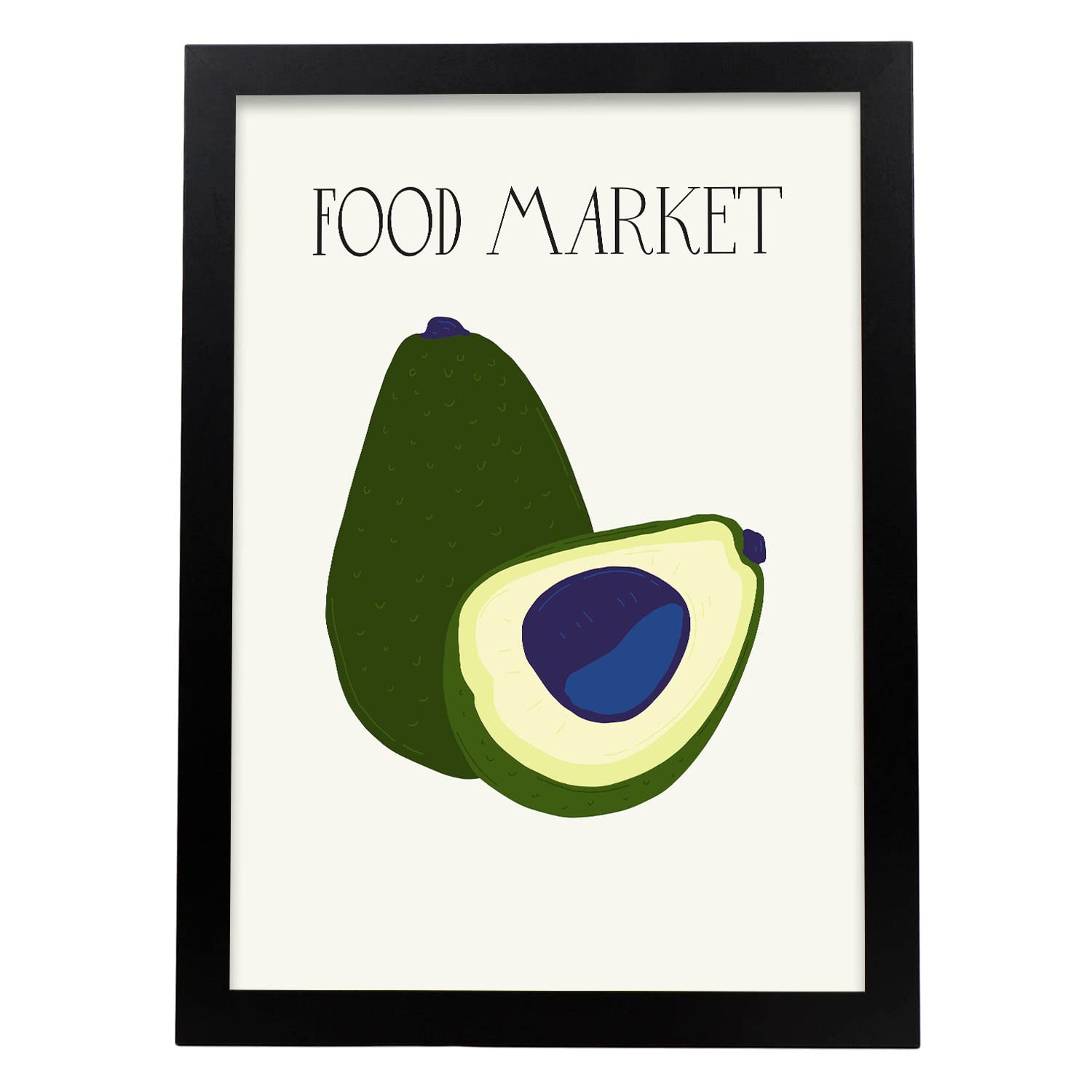 Nacnic póster pop art abstracto. palta ilustraciones artísticas modernas para la decoración de interiores. marco negro - a3