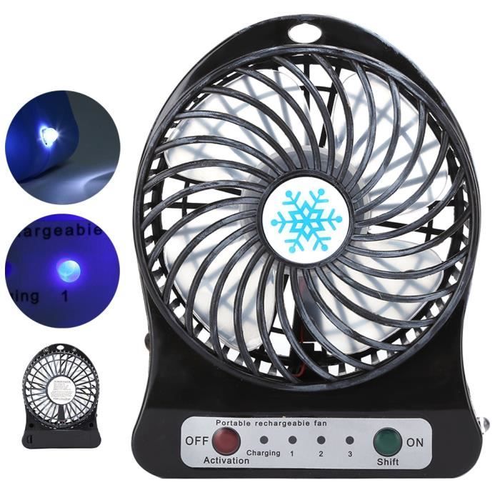 Mini ventilador de escritorio - portátil - alimentación usb - 3 velocidades - nivel de ruido de 60 db