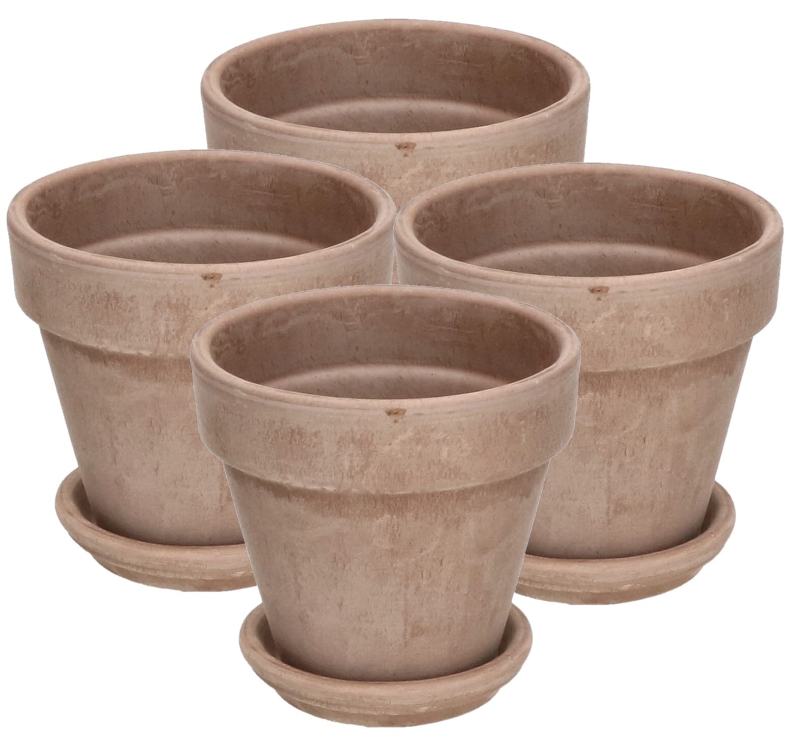 Doniczka gliniana ogrodowa ⌀ 31cm donica mokka ceramiczna na kwiaty rośliny - KOTARBAU