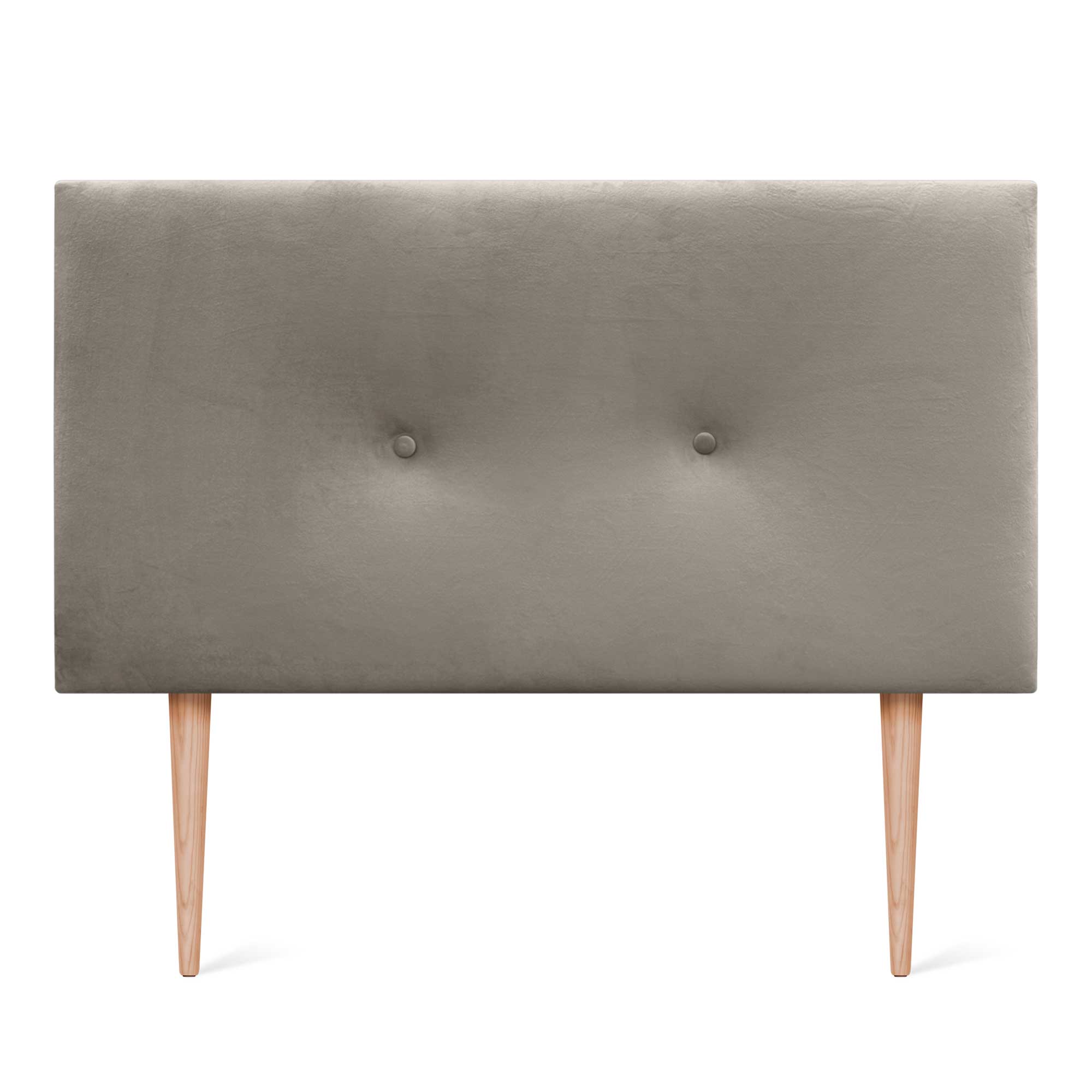 DHOME Testiera in velluto liscio con bottoni e gambe alta gamma moderna testiera imbottita per letto di lusso camera da (Marron, 105x105cm) - 3