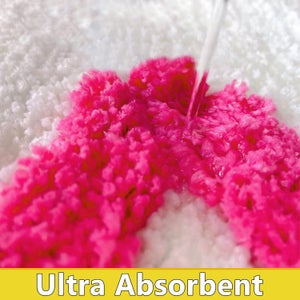 Tappetino Bagno Get Naked 120x45 Cm - Cotone Assorbente Antiscivolo Rosa/Nero - Foto 5