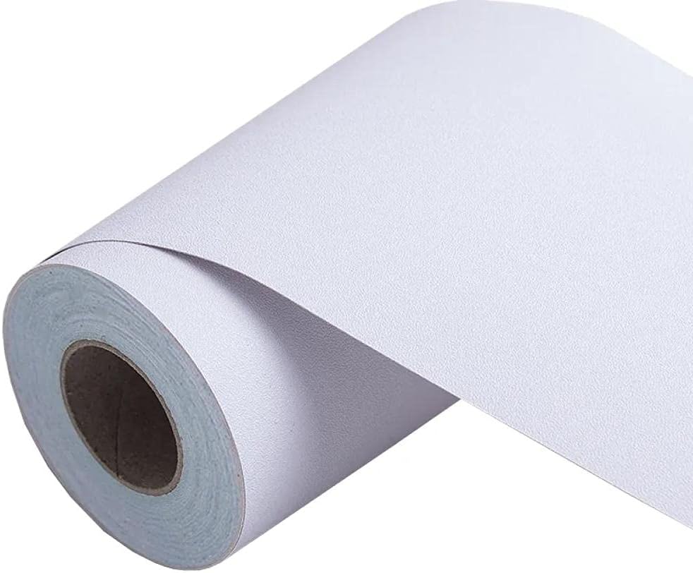 Biała tapeta bordiura 10 x 500 cm, samoprzylepna listwa ścienna, samoprzylepna listwa przypodłogowa z PVC