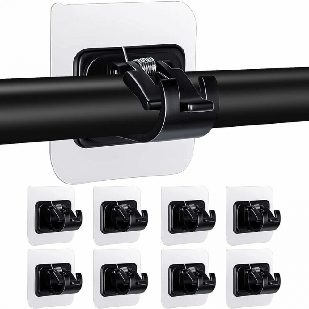 Set di 8 supporti regolabili per aste per tende, senza fori