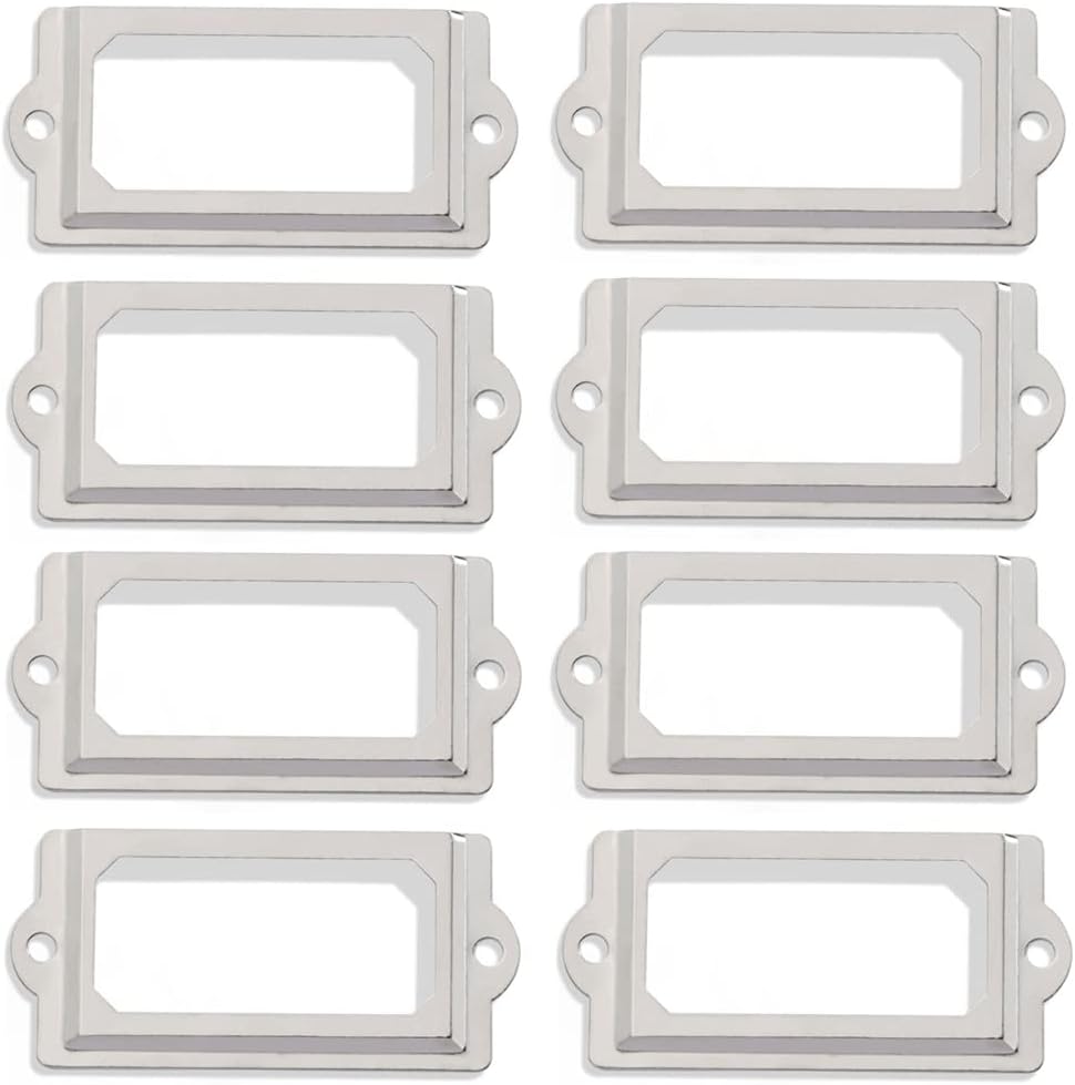 Metalowe wizytowniki, 8 sztuk (srebrne)