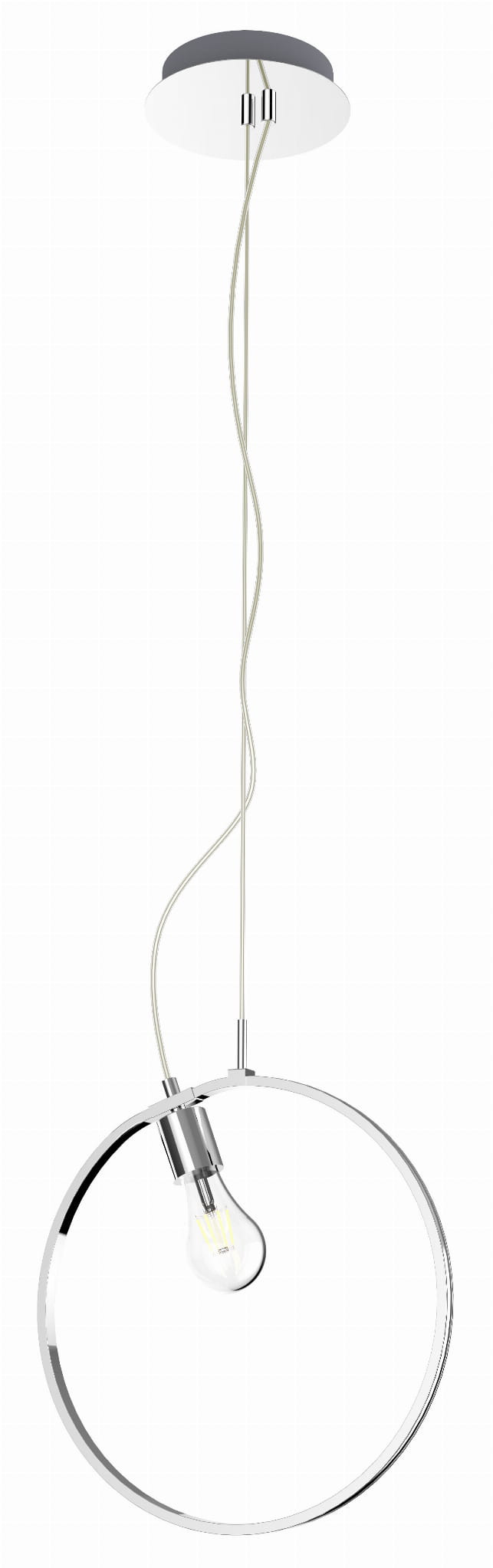 Lampa sufitowa wisząca Skiros chromowana-czarna 2xE27x12W wym: 120 x 36 x 15 cm metal Candellux