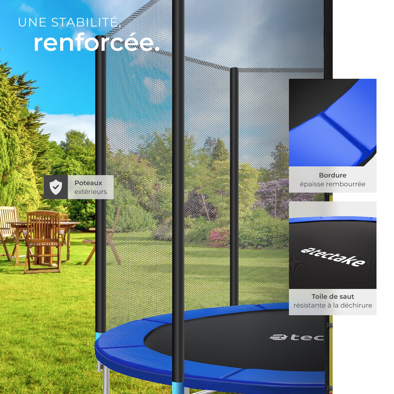 TECTAKE Trampolim Ø 457 cm, GS certificado - 7