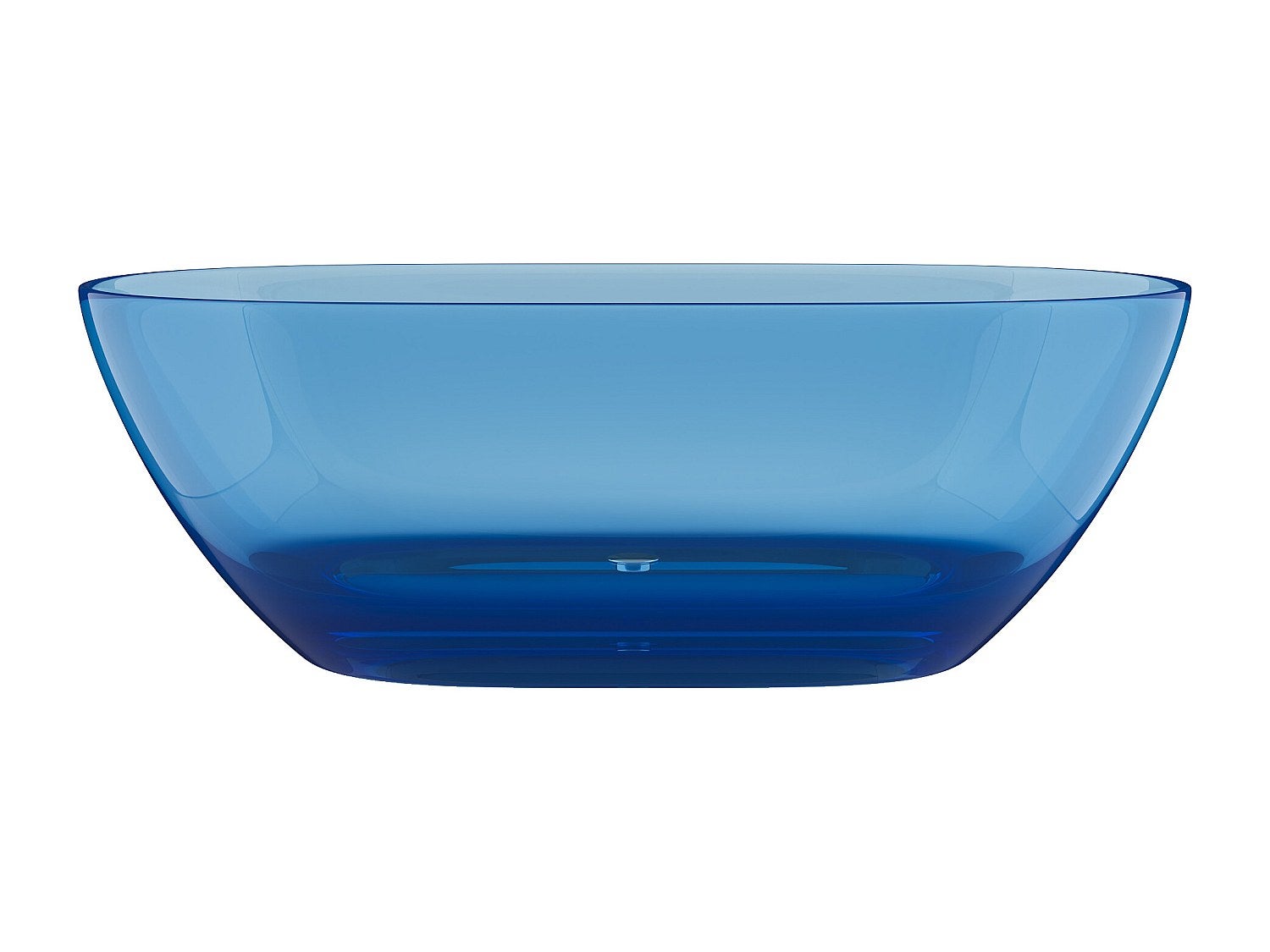 Wanna wolnostojąca przezroczysta - 292 l - 160 x 72 x 56 cm - Niebieski - Żywica - SPAVO