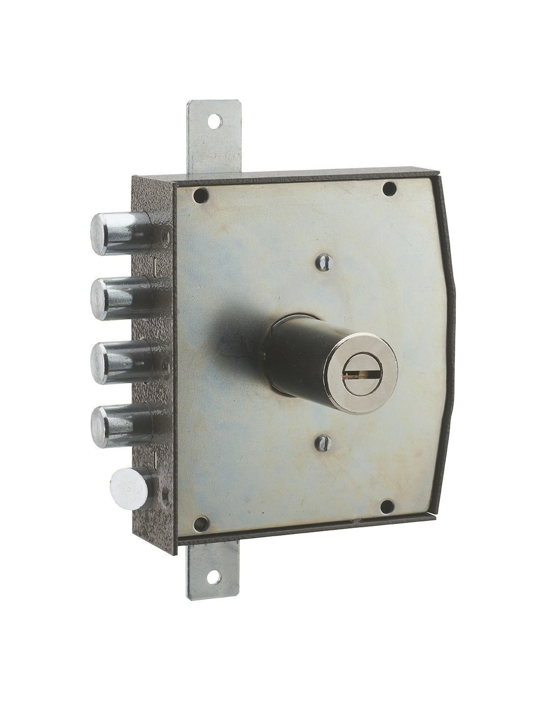 THIRARD - Serrure en applique à bouton pour porte d'entrée, 154x140mm, 3 pts, droite, 5 clés - THIRARD - 5