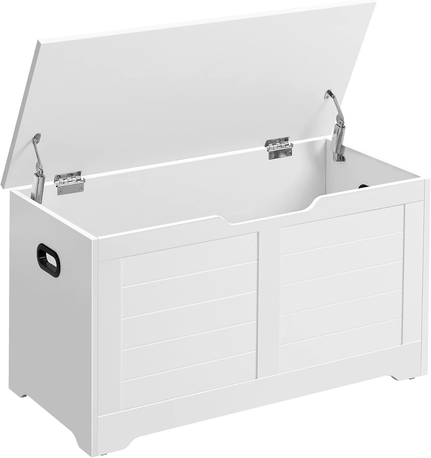 Vasagle Puff Almacenaje, Banco Almacenaje Con 2 Bisagras De Seguridad, Baúl Almacenaje, Banco Zapatero, 40 X 80 X 46 Cm, Nube Blanco , Leroy Merlin