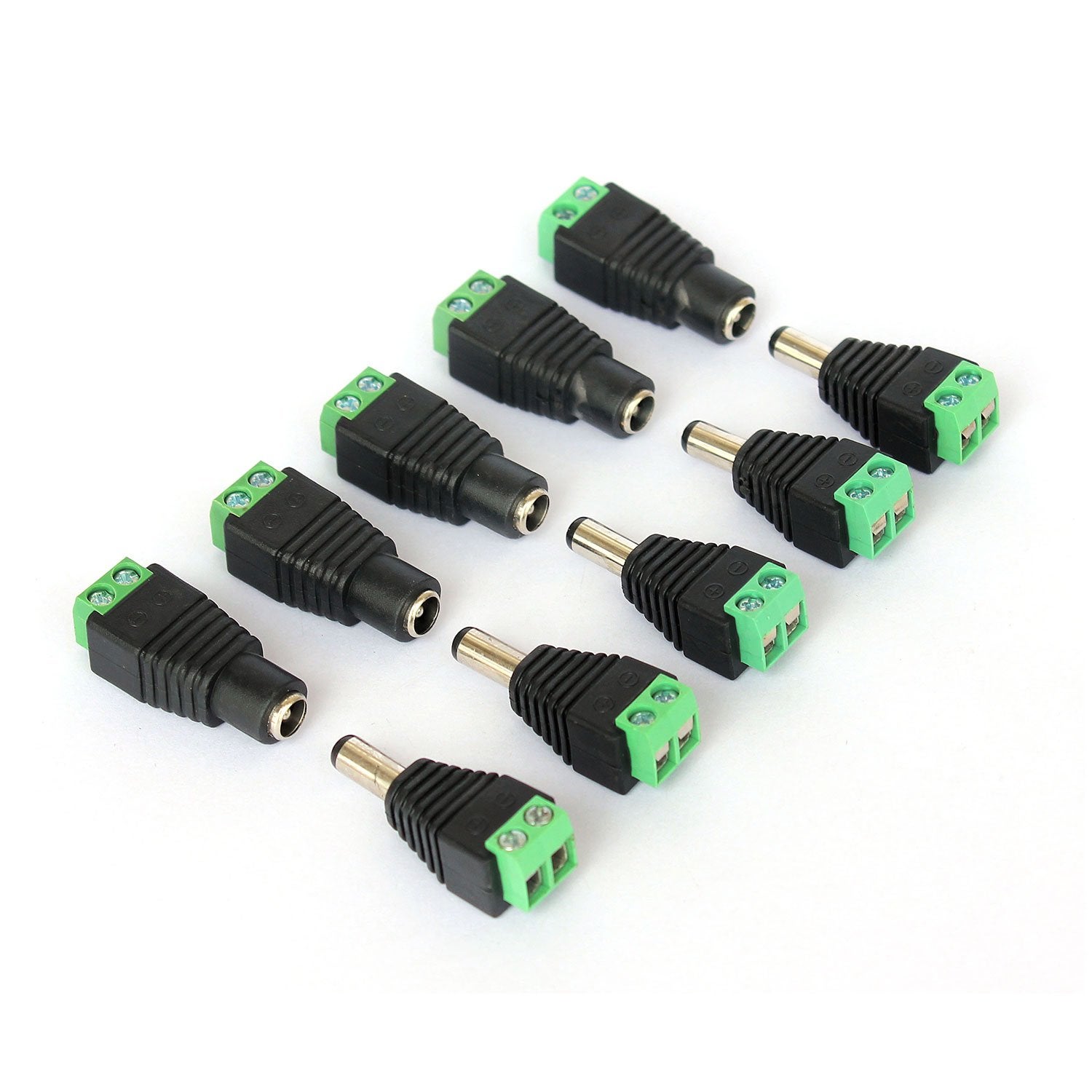 10 szt. Złącze DC męskie/żeńskie do kamery monitoringu wizyjnego 2,1 x 5,5 mm