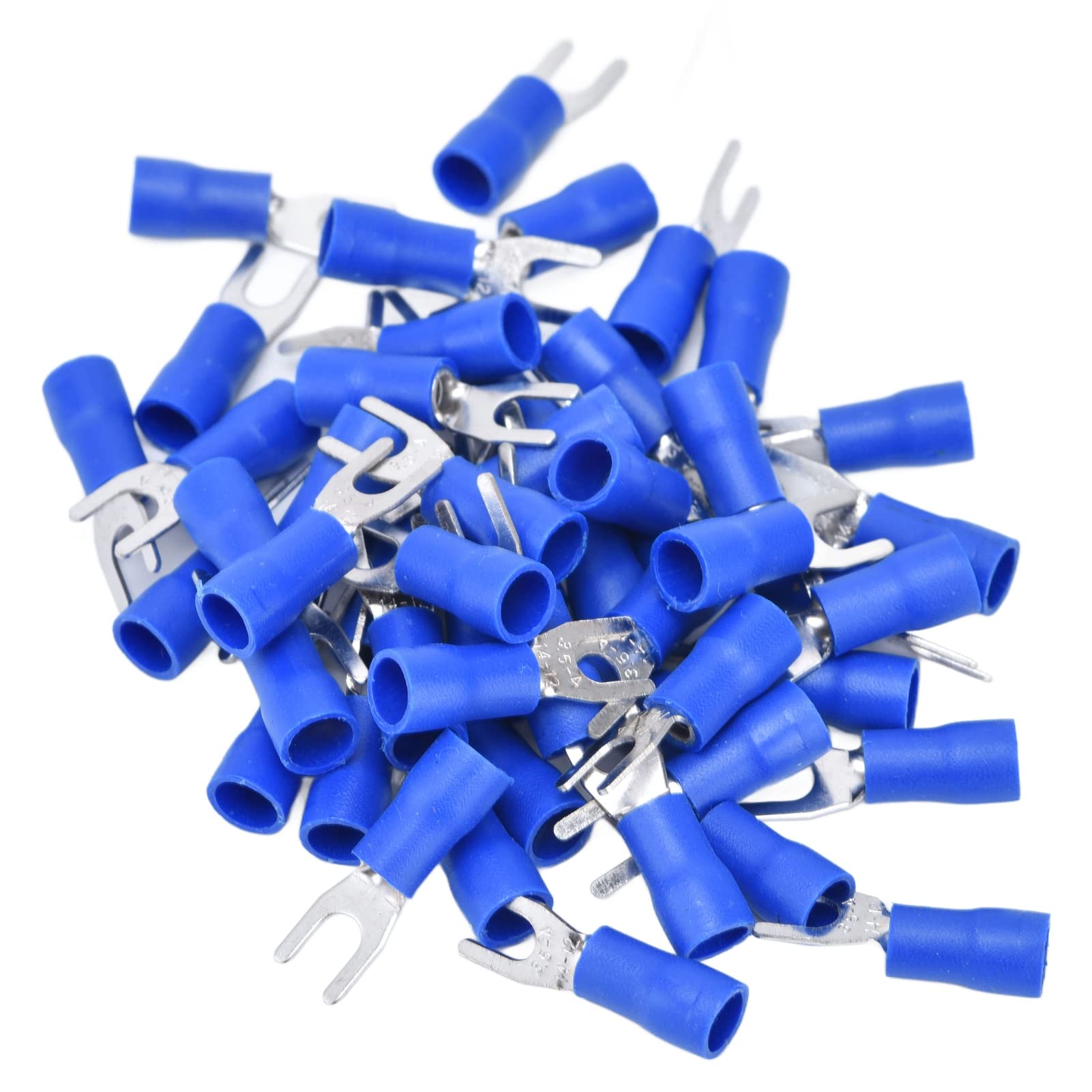 Connecteur À Fourche Femelle Isolé 6.3mm Nylon Bleu - 152090 [100 Pièc