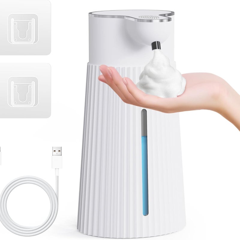 Automatyczny elektryczny dozownik mydła 400 ml – piankowy, z czujnikiem, wodoodporny IPX6, biały, z USB