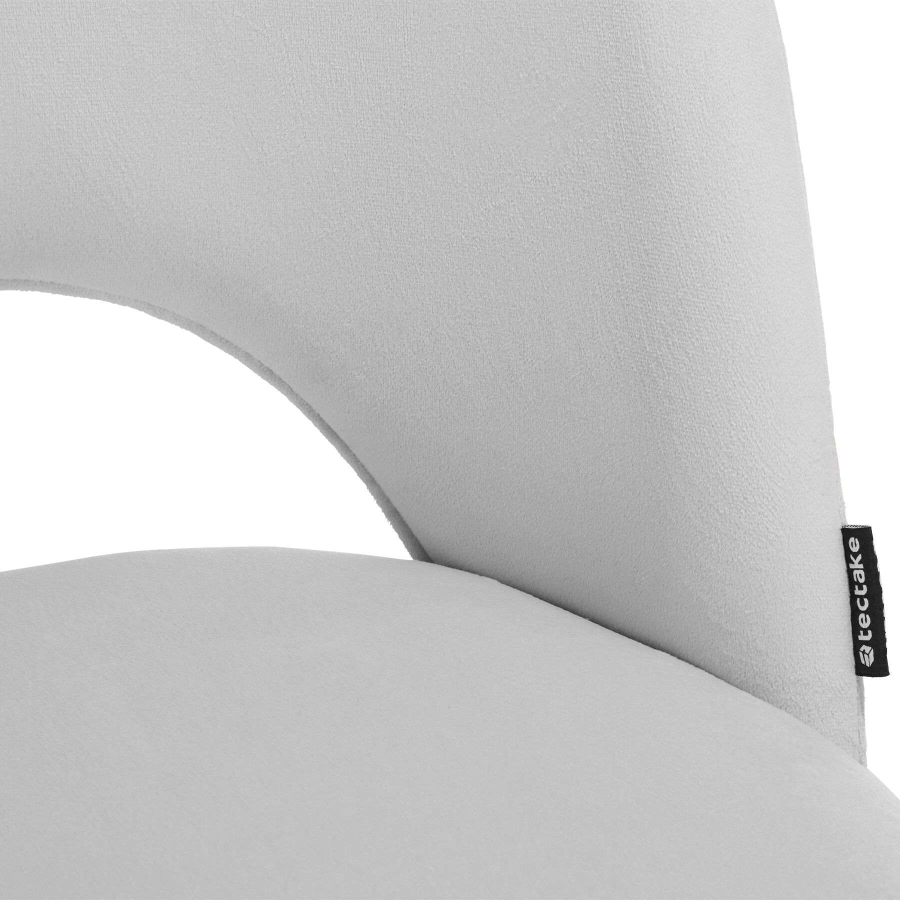 Lot de 2 chaises de bistrot en polyester et acier à l'aspect velours rembourré avec repose-pieds TECTAKE - 7