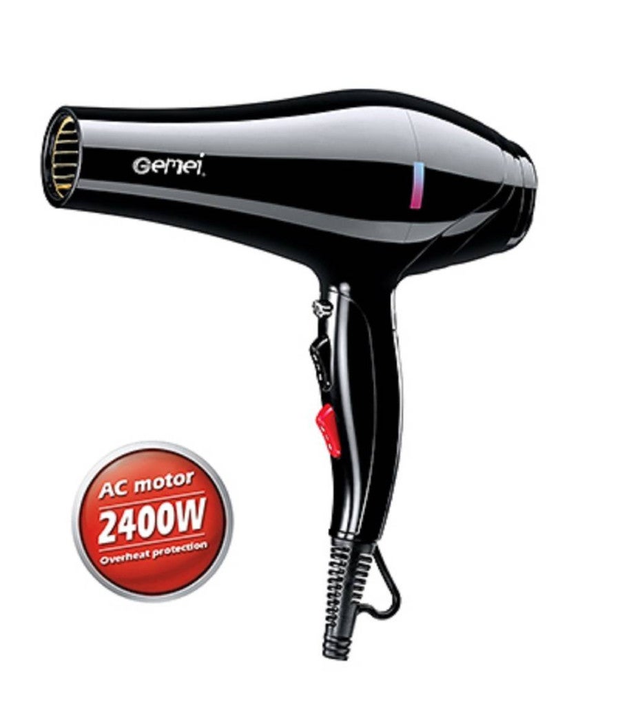 Trade Shop - Asciugacapelli Professionale Phon Gm1753 2400w 2 Velocita' Pulsante Vento Freddo - - 6