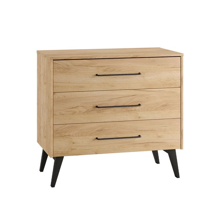 Commode 3 tiroirs Retro Bois | Leroy Merlin