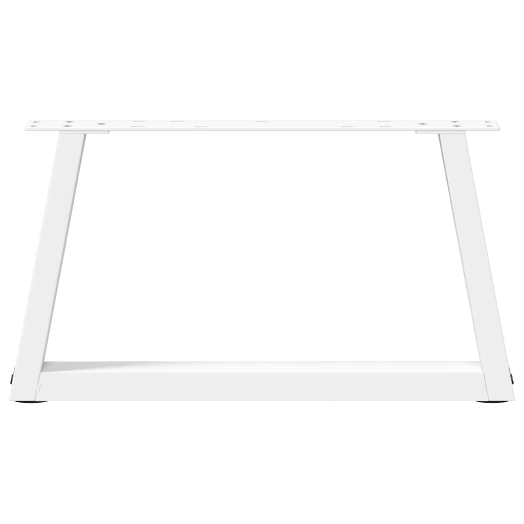 Pernas para mesa de jantar formato V 2 peças brancas 70x(30-31,3) cm - COMFORTXL - 5