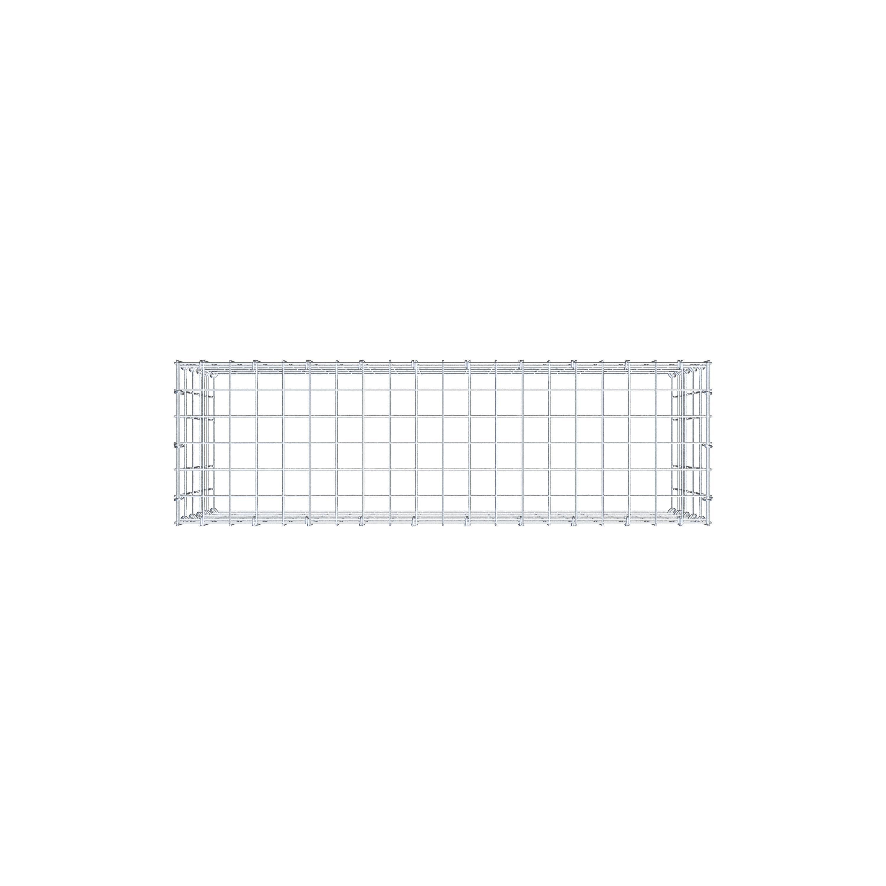 Gavión para apilar en acero galvanizado 100x50x30cm (LxAxP), malla 5 x 10cm, Anillo en C, sin rejilla inferior - 9