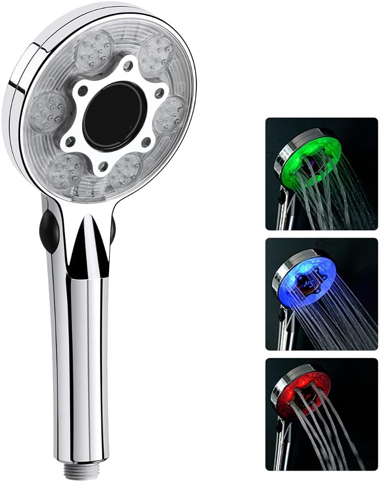 Pommeau De Douche LED Avec Affichage De Température, 3 Couleurs Douchette De Salle De Bain Economiseuse Deau Universelle G12 Convient Pour La Baignoire 74777295 Pommeau De Douche LED Avec Affichage De Température, 3 Couleurs Douchette De Salle De Bain Economiseuse Deau Universelle G12 Convient Pour La Baignoire 74777295