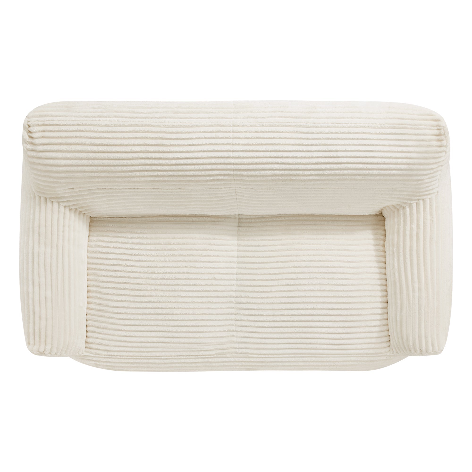 CHITA Canapé 2 places compressé avec couverture et coussins,en laine,Blanc cassé - 9