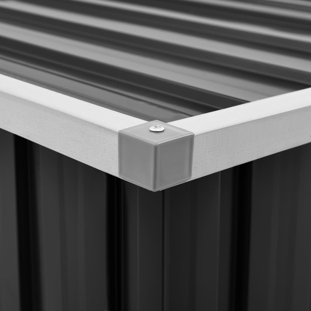 The Living Store - Boîte de rangement de jardin Anthracite 149x99x93 cm - 5