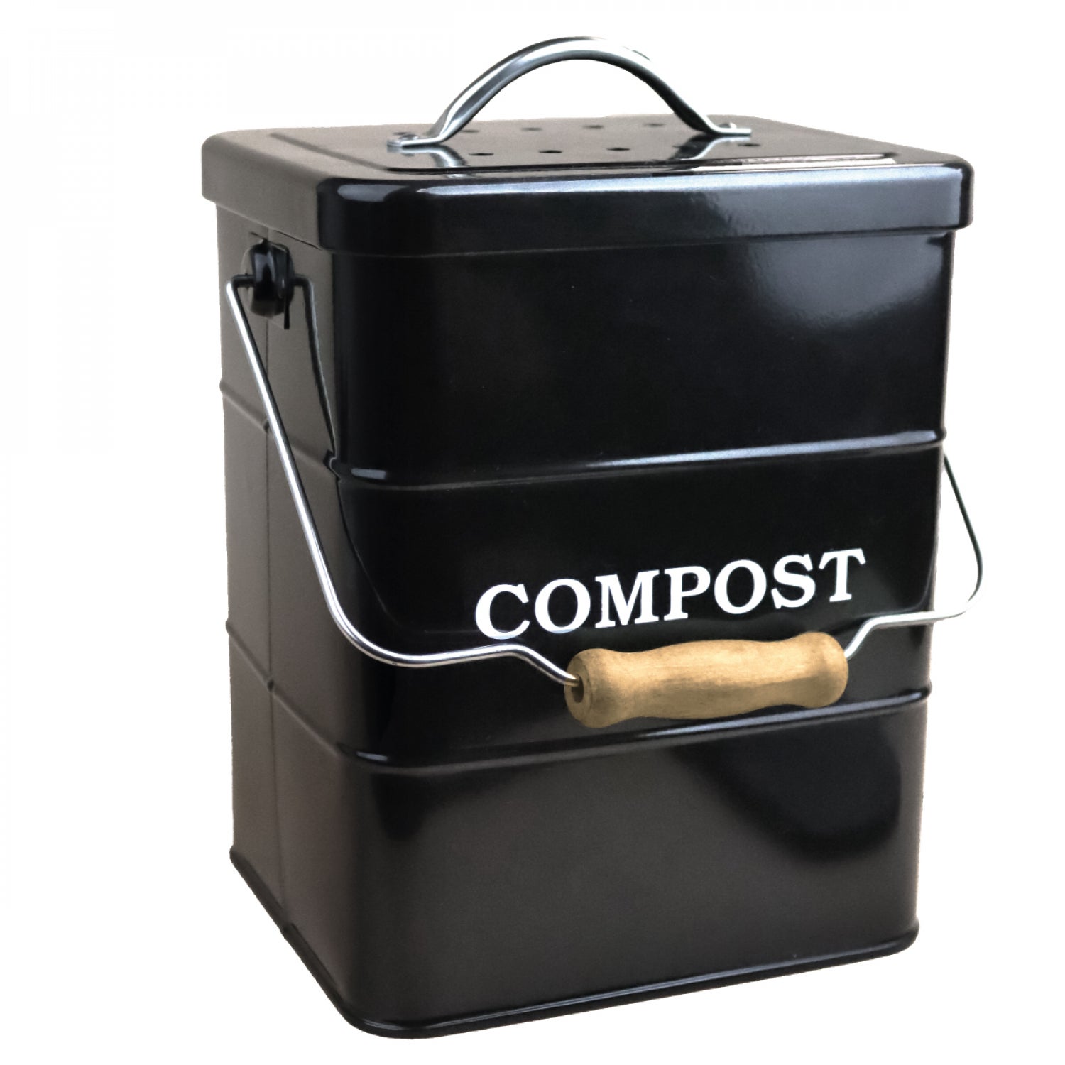 Composteur, bac, poubelle à compost de cuisine rectangle - 3 L - Noir ...