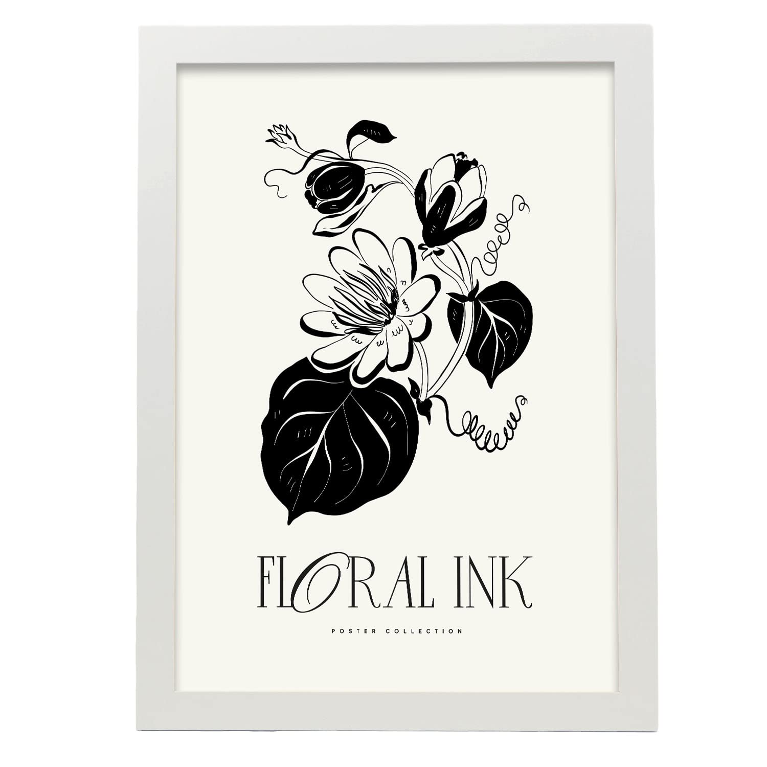 Nacnic póster pop art abstracto. loto ilustraciones artísticas modernas para la decoración de interiores. con marco blanco - a3