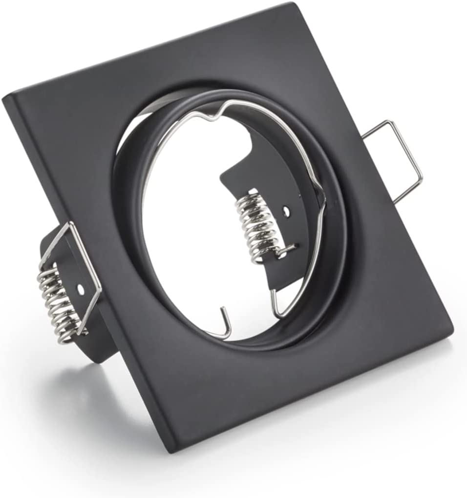 Oprawa sufitowa wpuszczana podtynkowa Jura czarna 1xGU10x15W kwadratowa ruchoma IP20 wym: 8 x 8 cm metal Trio