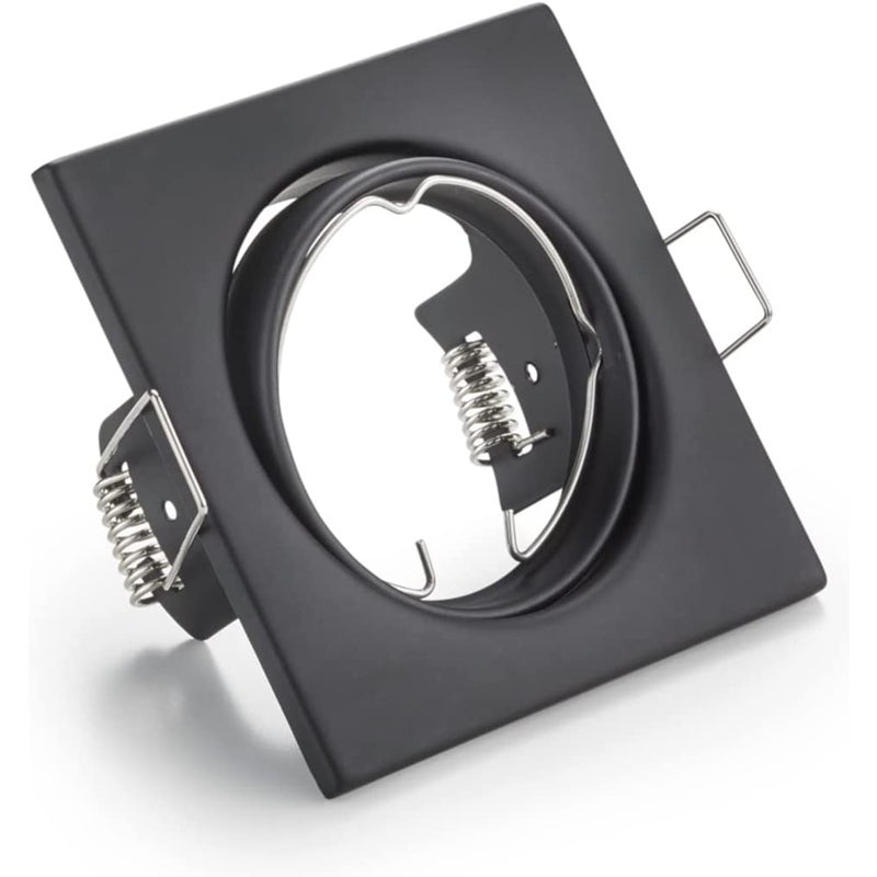 Oprawa sufitowa wpuszczana podtynkowa Jura czarna 1xGU10x15W kwadratowa ruchoma IP20 wym: 8 x 8 cm metal Trio