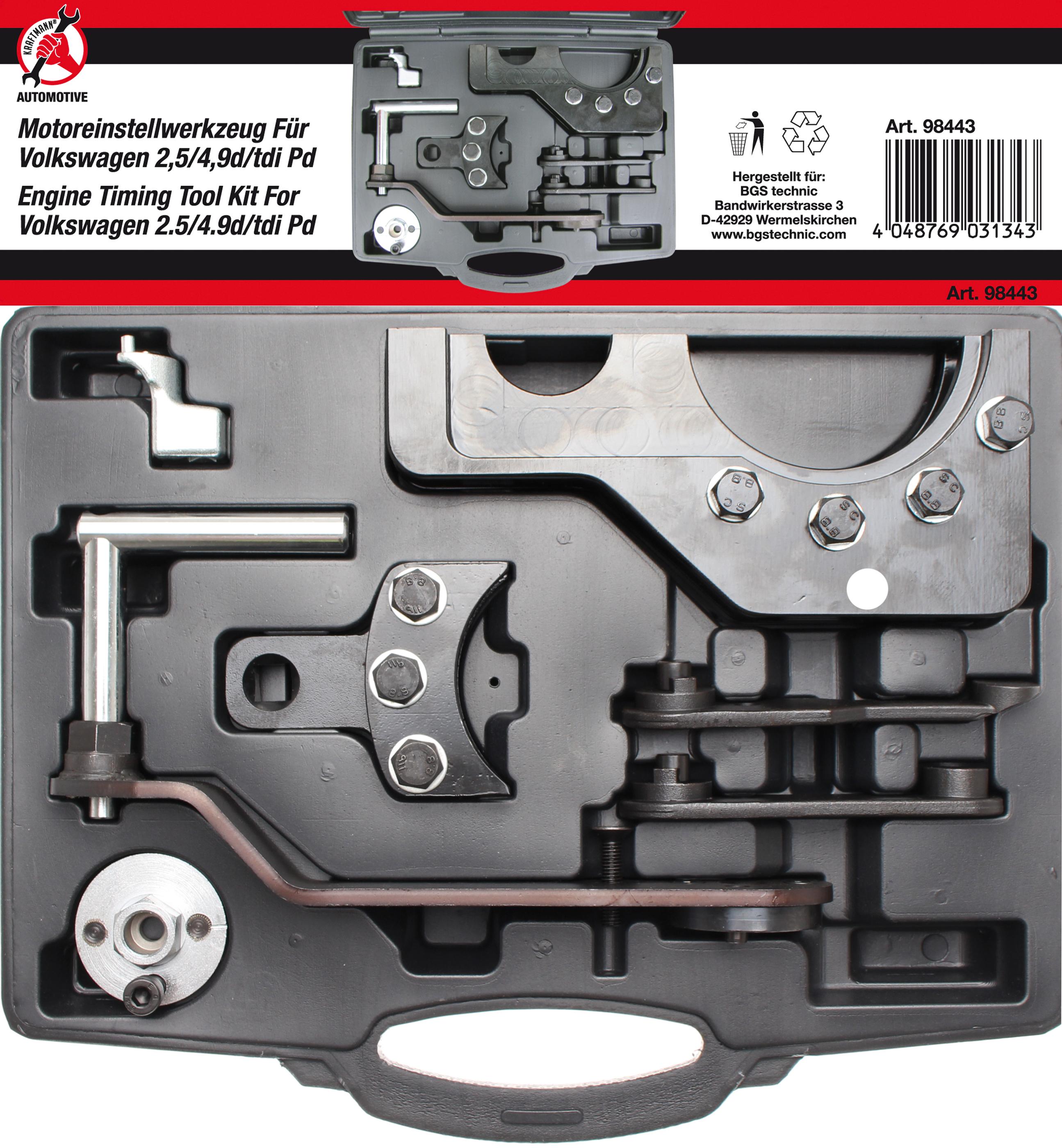 Kit de calage moteur | pour pompe d’injection VAG 2.5 / 4.9D / TDI ...