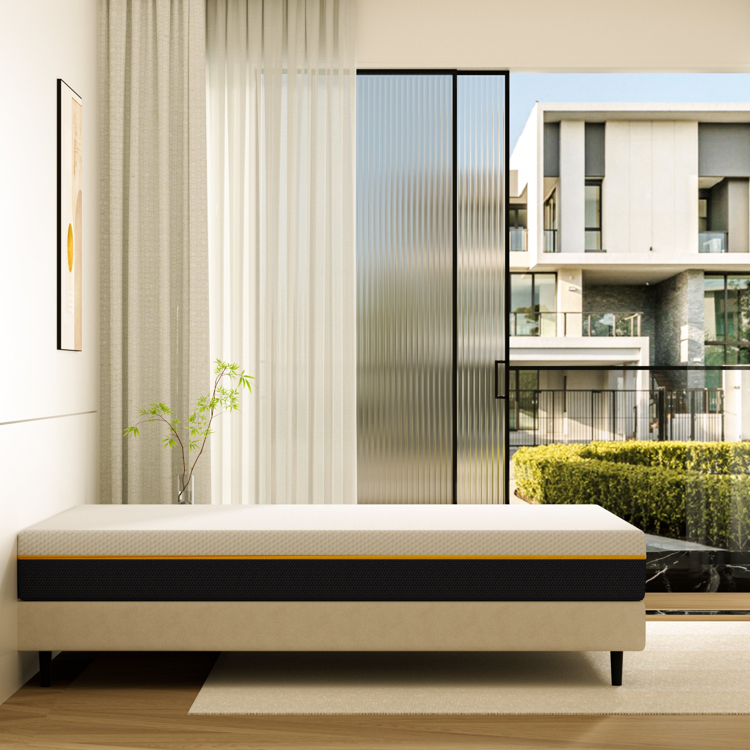 DEWINNER Matelas double pour adultes, 140 x 190 cm, épaisseur 17 cm (mousse à mémoire de forme + fibres de charbon de bambou) - 8