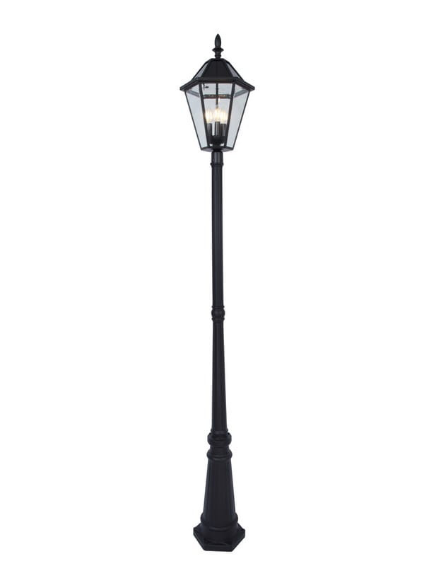 Latarnia ogrodowa solarna London brązowo-biała 3xE12x6W IP44 wym: 227 x 31 x 31 cm aluminium Lutec